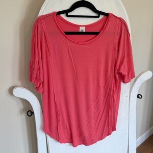 Sew In Love Coral Short Sleeve Tee
